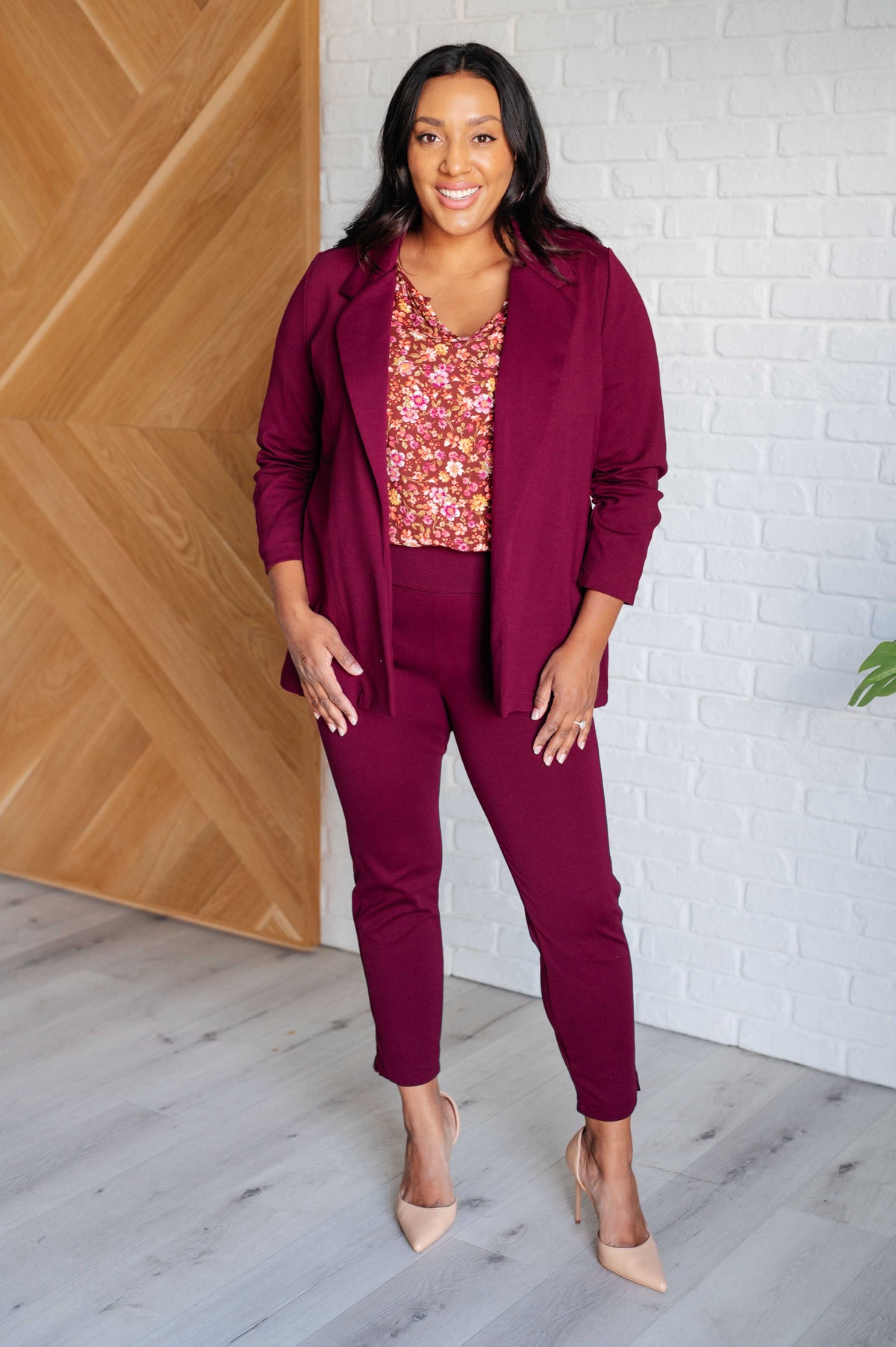 Sunday Brunch Blouse in Rust Floral - 9/30/2025