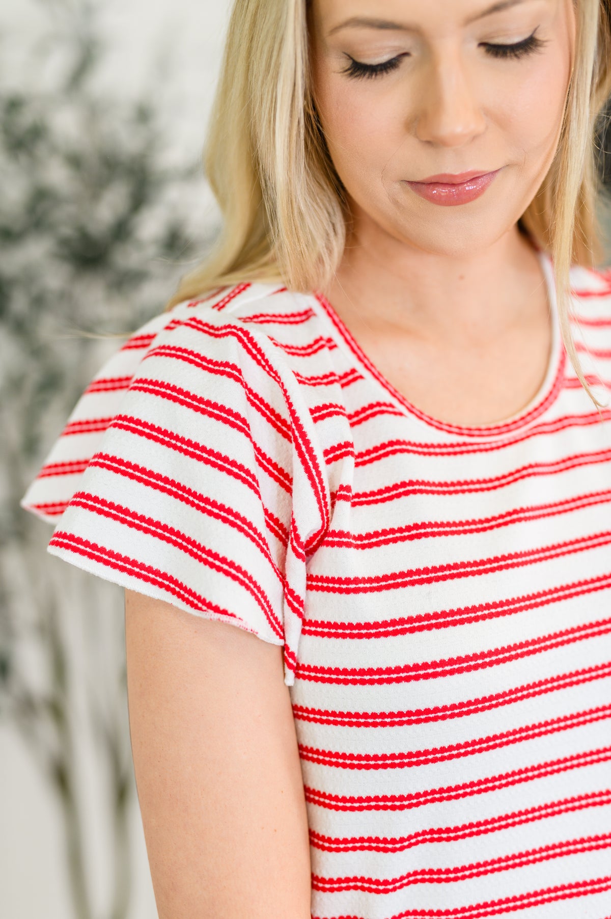Sunny Stripes Casual Flutter Sleeve Dress - 5/30/2025