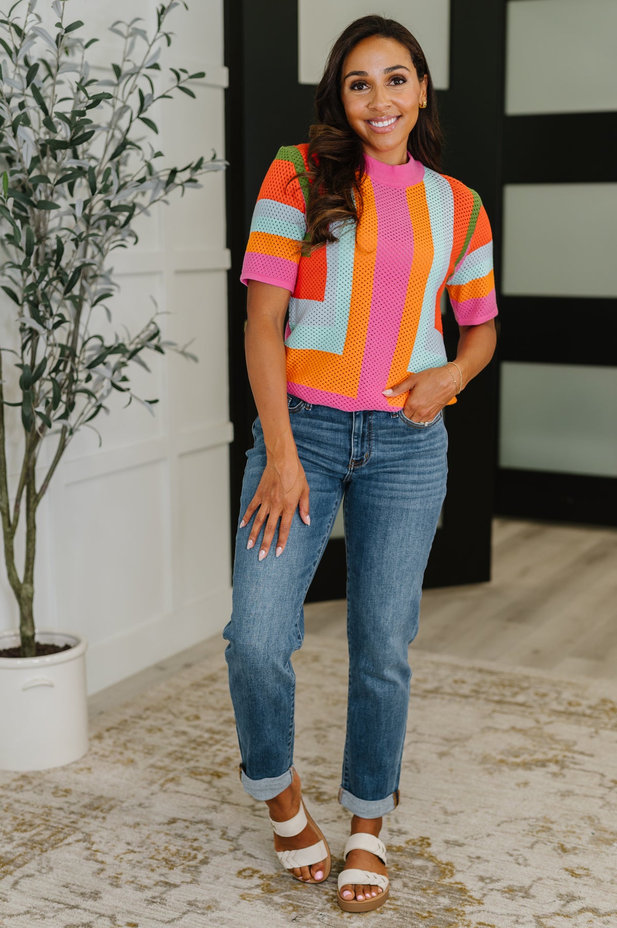 Sunset Stitch Knit Top - 9/12/2025