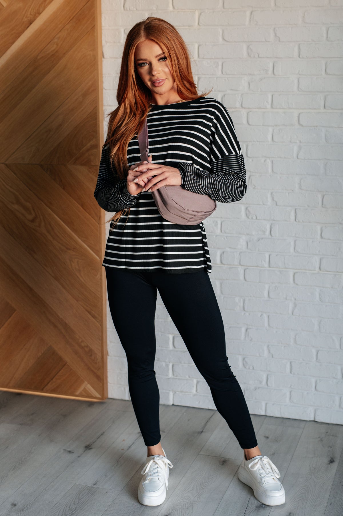 Super Clever Patchwork Striped Top in Black - 12/3/2024