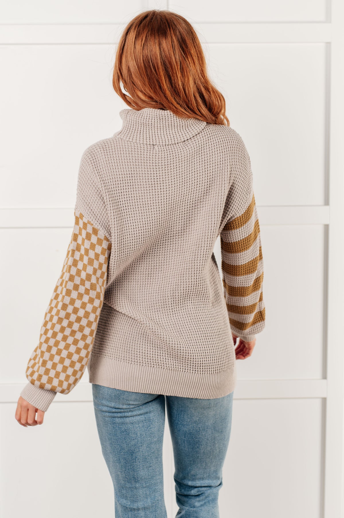 Super Seasonal Patchwork Waffle Knit Sweater - 12/17/2024