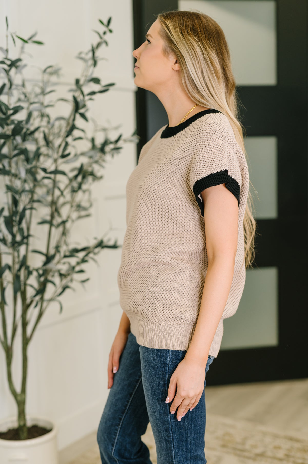 Sure Seems Sweet Contrast Trim Sleeveless Sweater - 9/5/2025