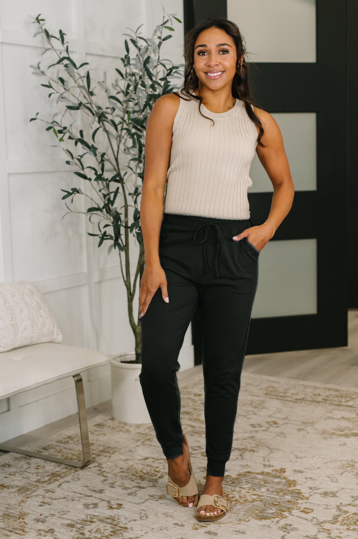 Sweat It High Waisted Joggers in Black - 4/15/2026