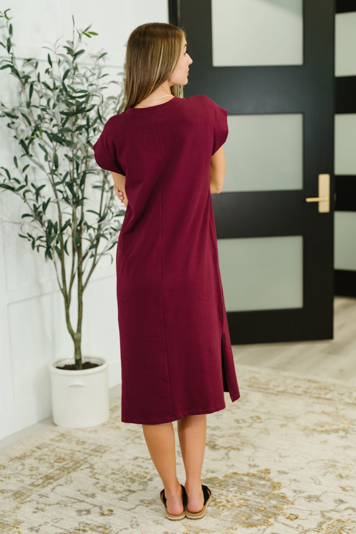 Sweet Like That Casual Dress in Cabernet - 7/23/2025