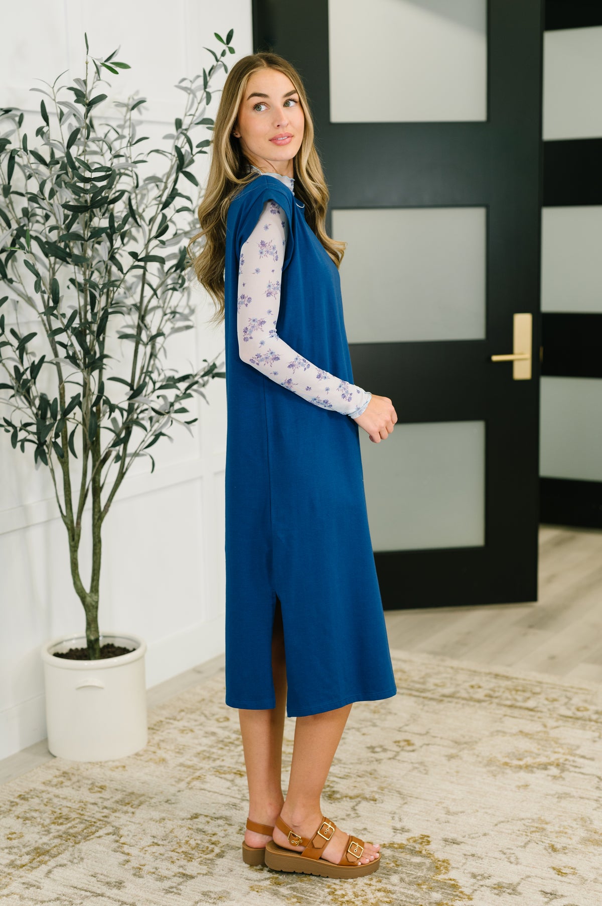 Sweet Like That Casual Dress in Light Navy - 7/23/2025