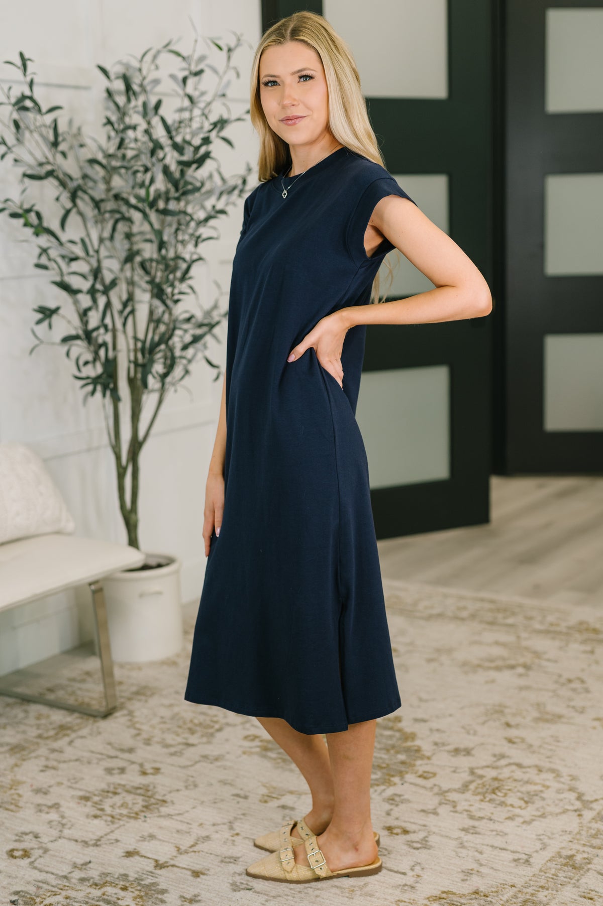 Sweet Like That Casual Dress in Navy - 4/29/2026