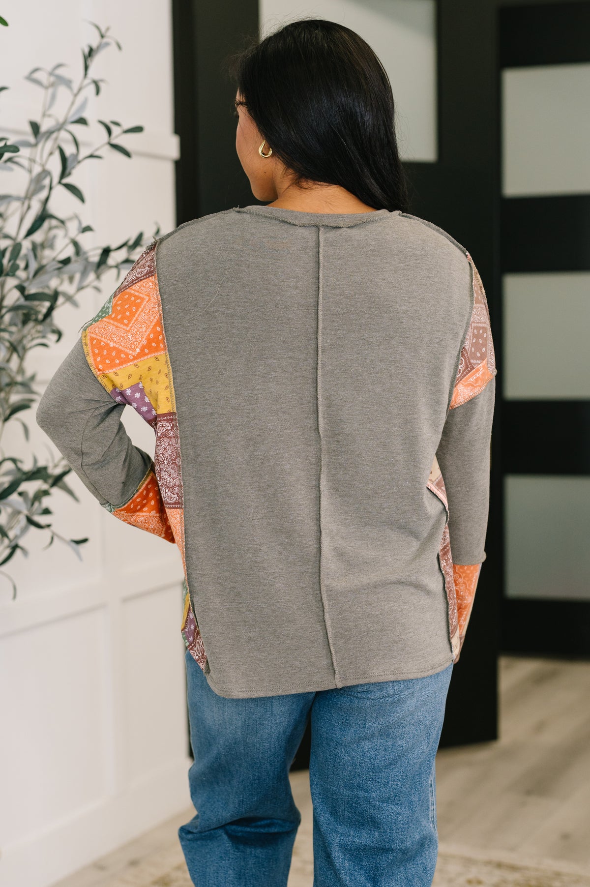 Sweet as Pie Color Block Relaxed Long Sleeve - 10/14/2025