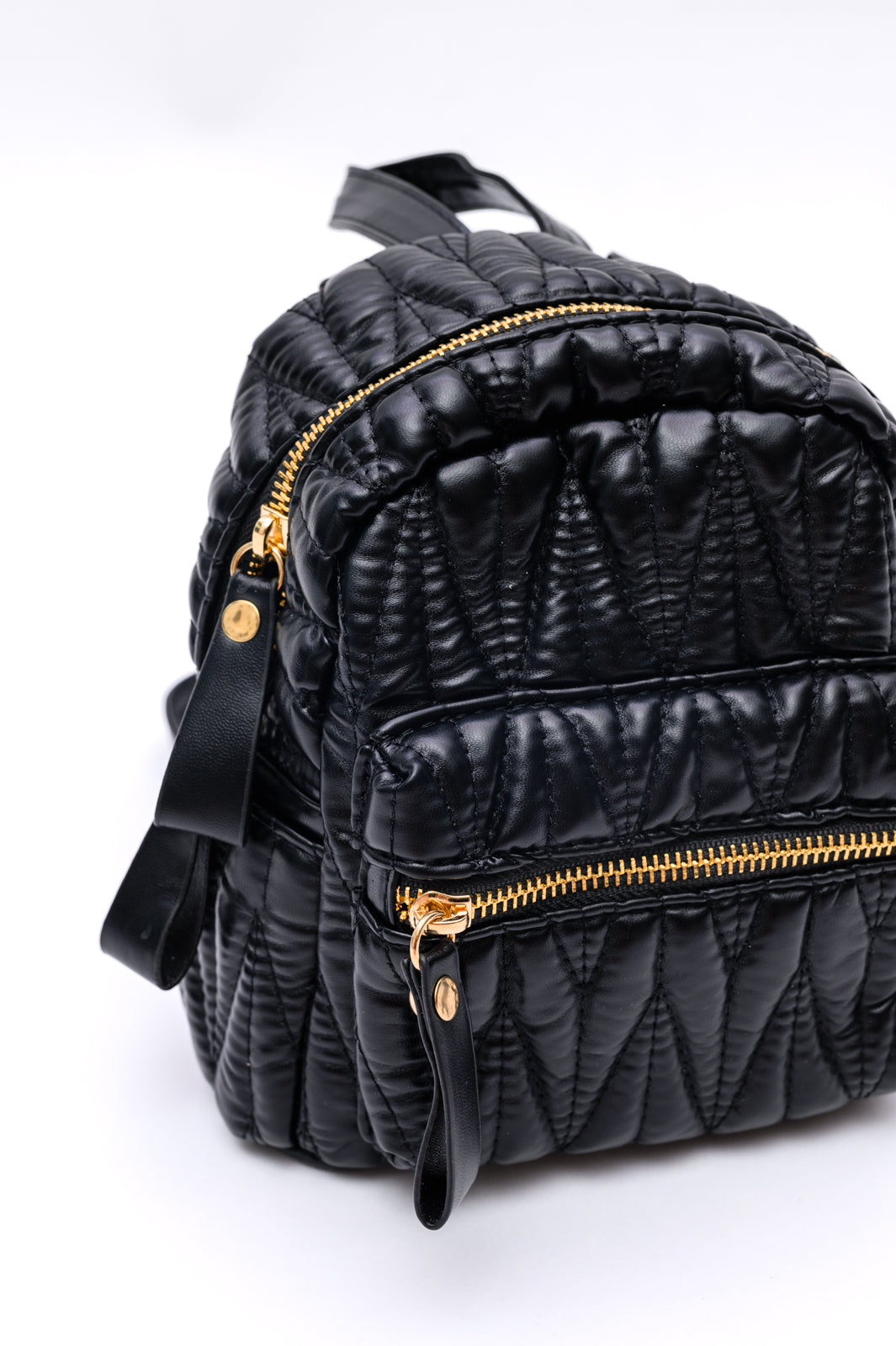 Take It With You Quilted Mini Backpack in Black - 9/18/2023