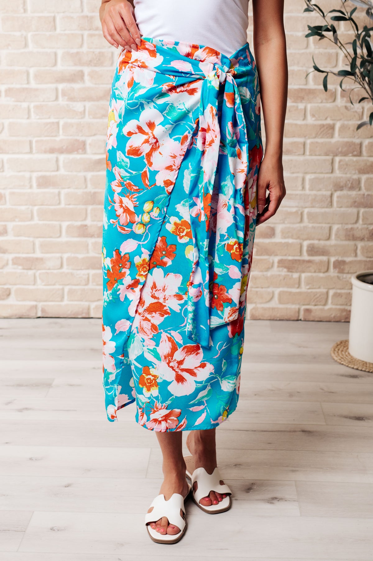 Take Me Outside Wrap Around Skirt in Blue - 7/9/2024