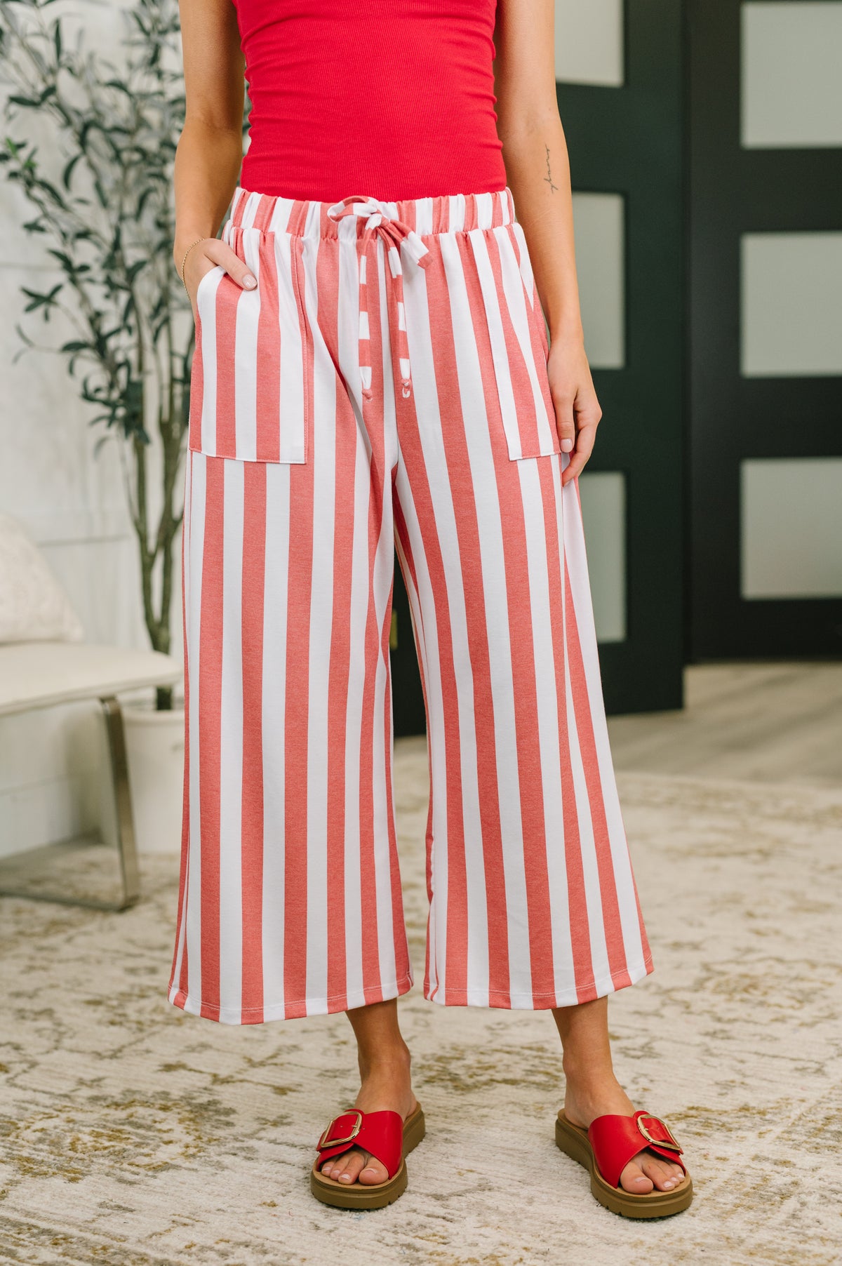 Take Your Time High Waisted Wide Leg Bottoms - 6/9/2026