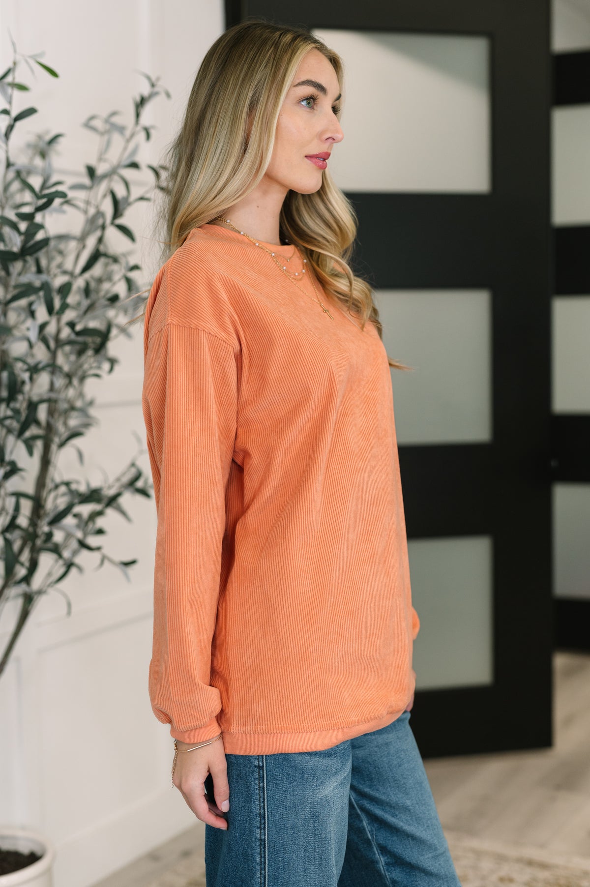 Taking A Drive Oversized Corded Sweatshirt - 10/10/2025