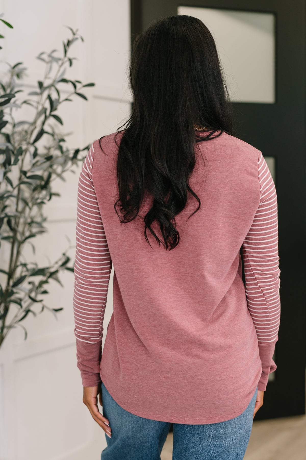 Talk to Me Long Sleeve Henley in Vintage Marsala - 10/21/2025