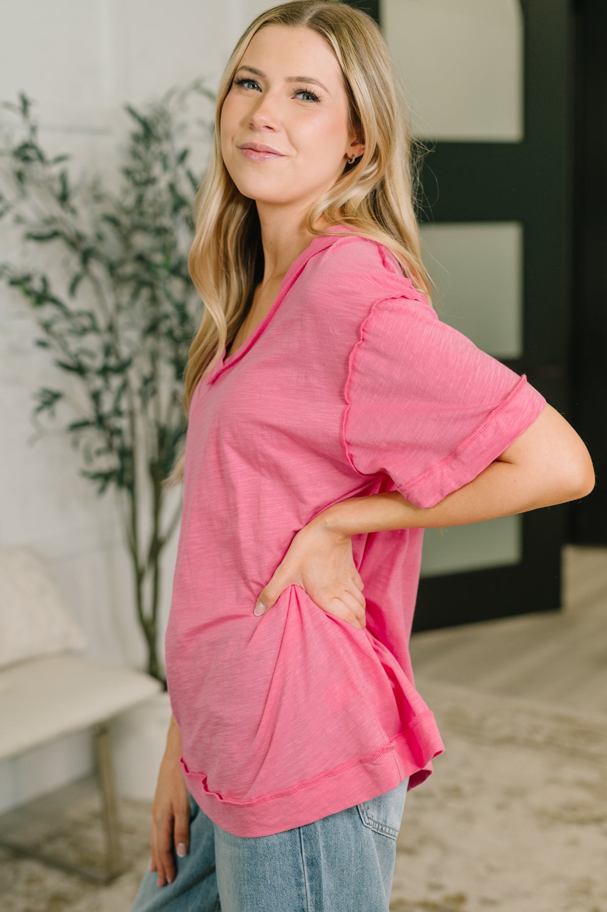 Thanks To You Relaxed Tee in Pink - 6/2/2026