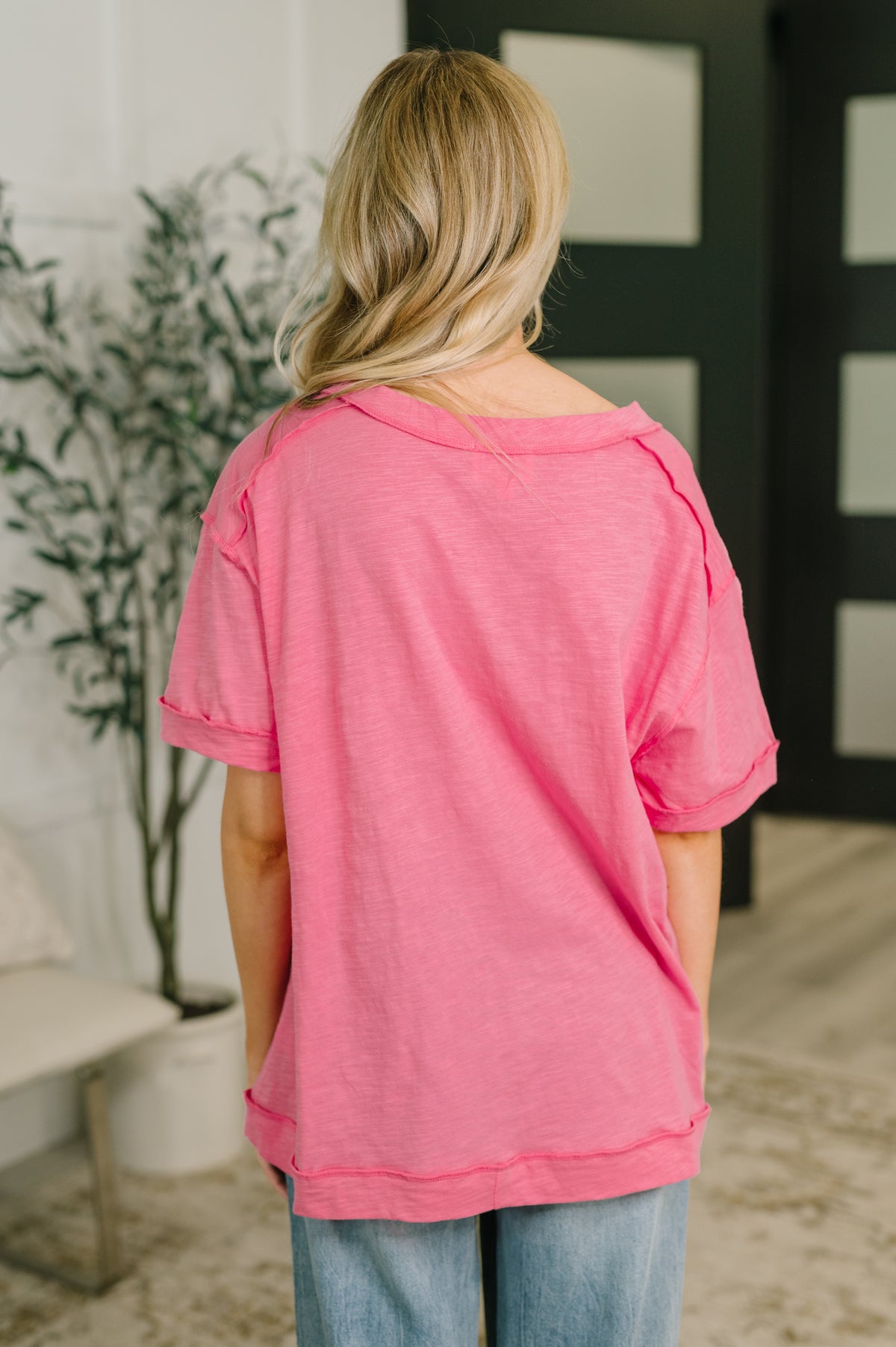 Thanks To You Relaxed Tee in Pink - 6/2/2026