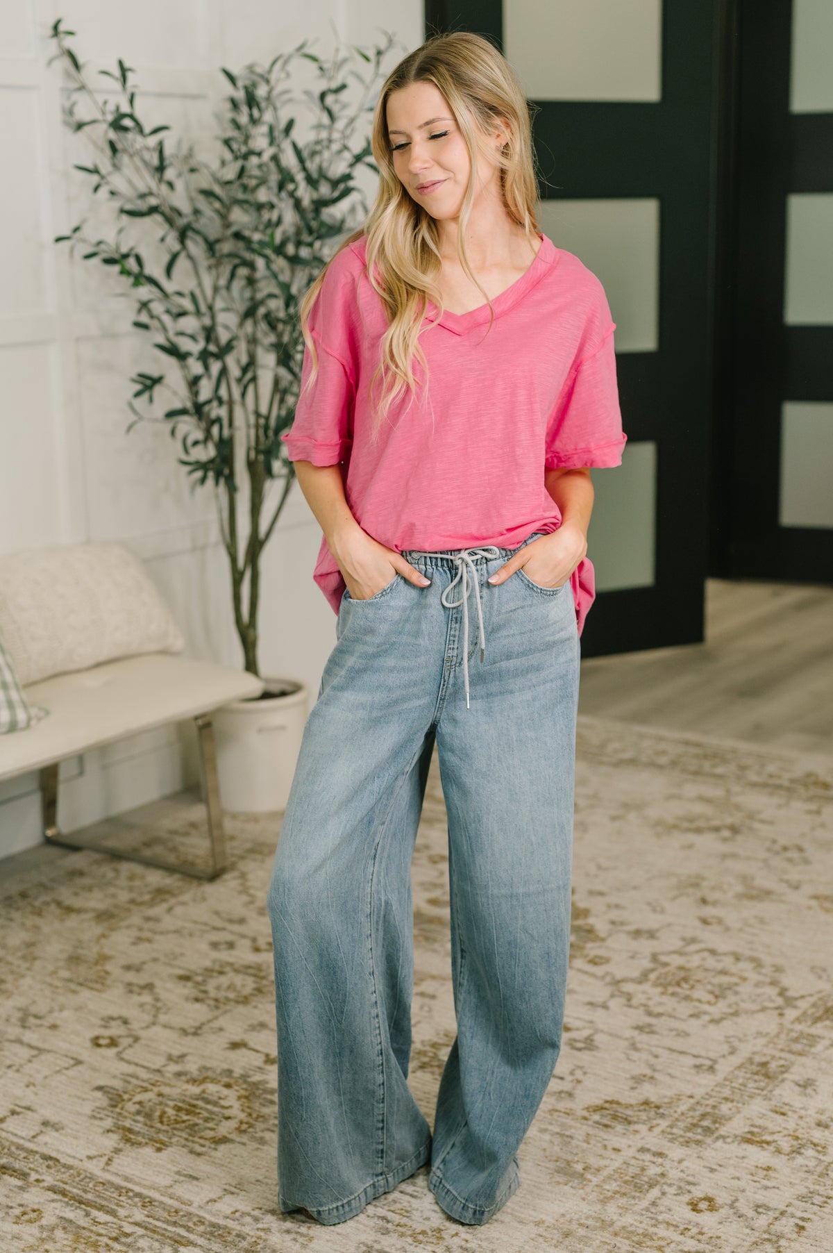 Thanks To You Relaxed Tee in Pink - 6/2/2026