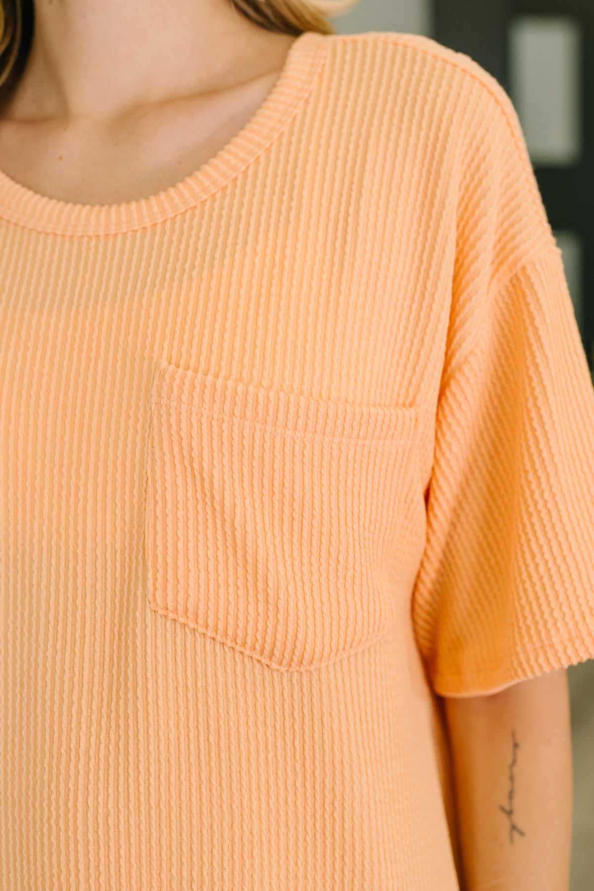 The Go-To Tee in Apricot Bliss - 4/16/2026