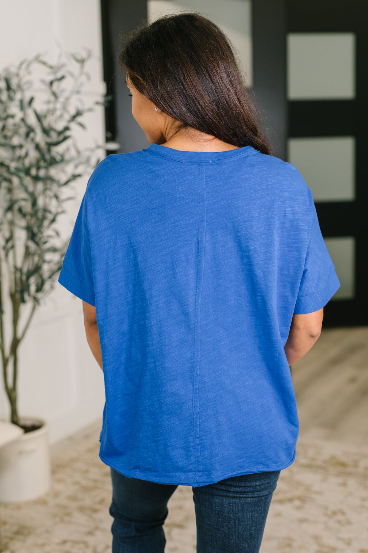 The Layback Relaxed Basic Tee in Royal Blue - 7/24/2026