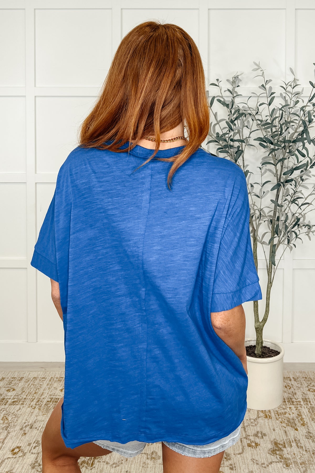 The Layback Relaxed Basic Tee in Royal Blue - 5/6/2025
