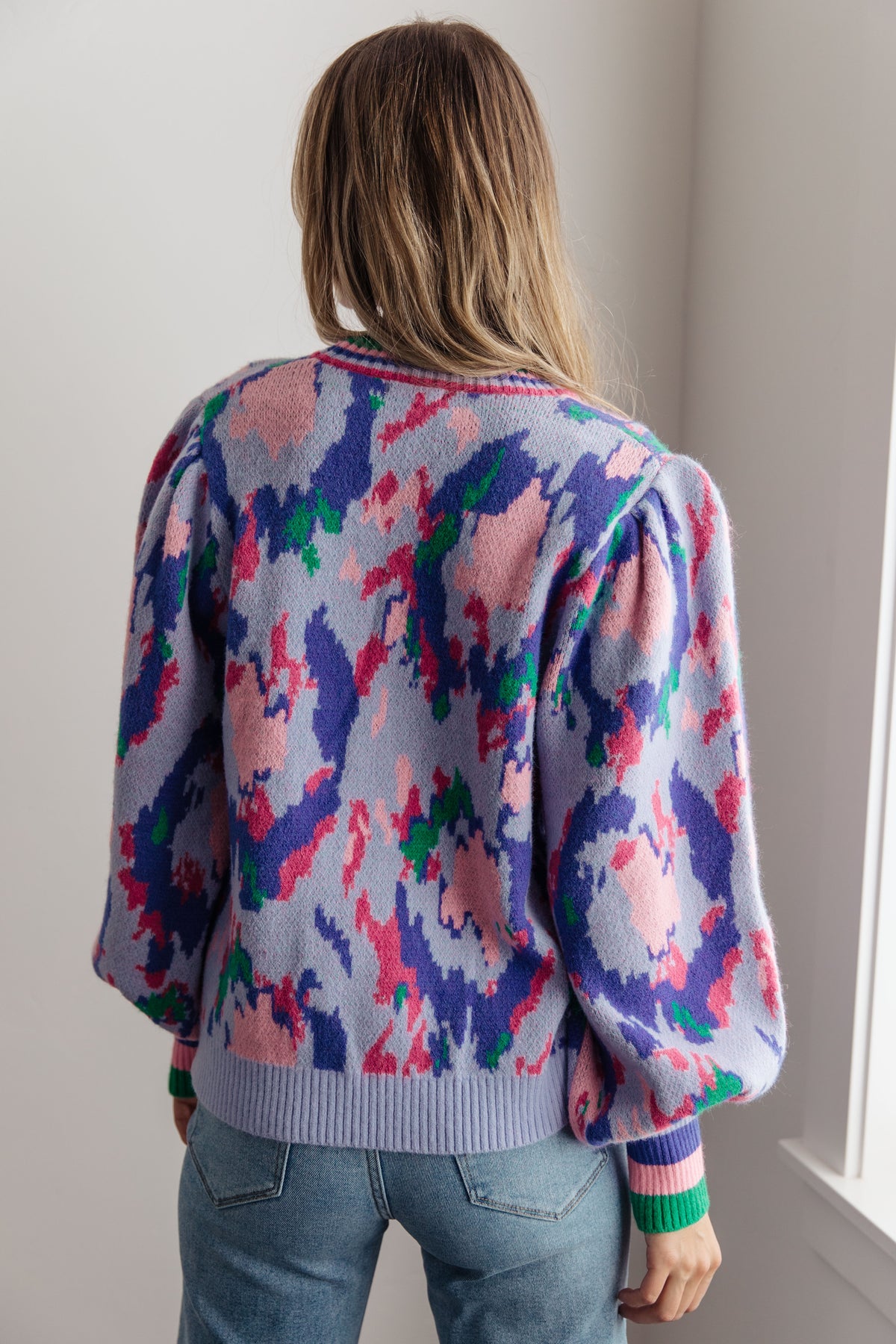 The Long Goodbye Abstract Print Sweater - 10/27/2023