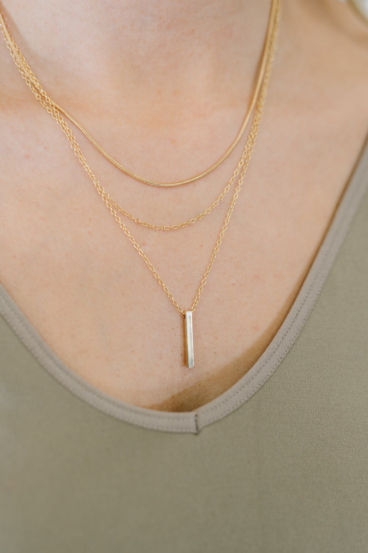 The Signature Set Layered Necklace Set in Gold - 10/3/2025