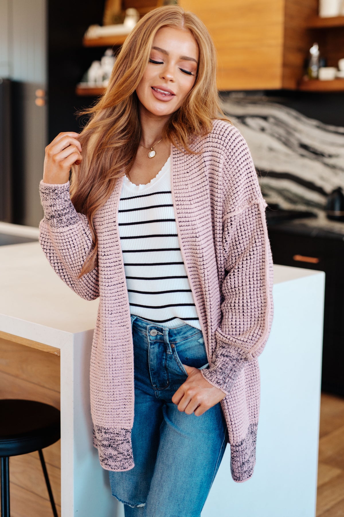 The Way It Was Cardigan in Mauve - 9/9/2025