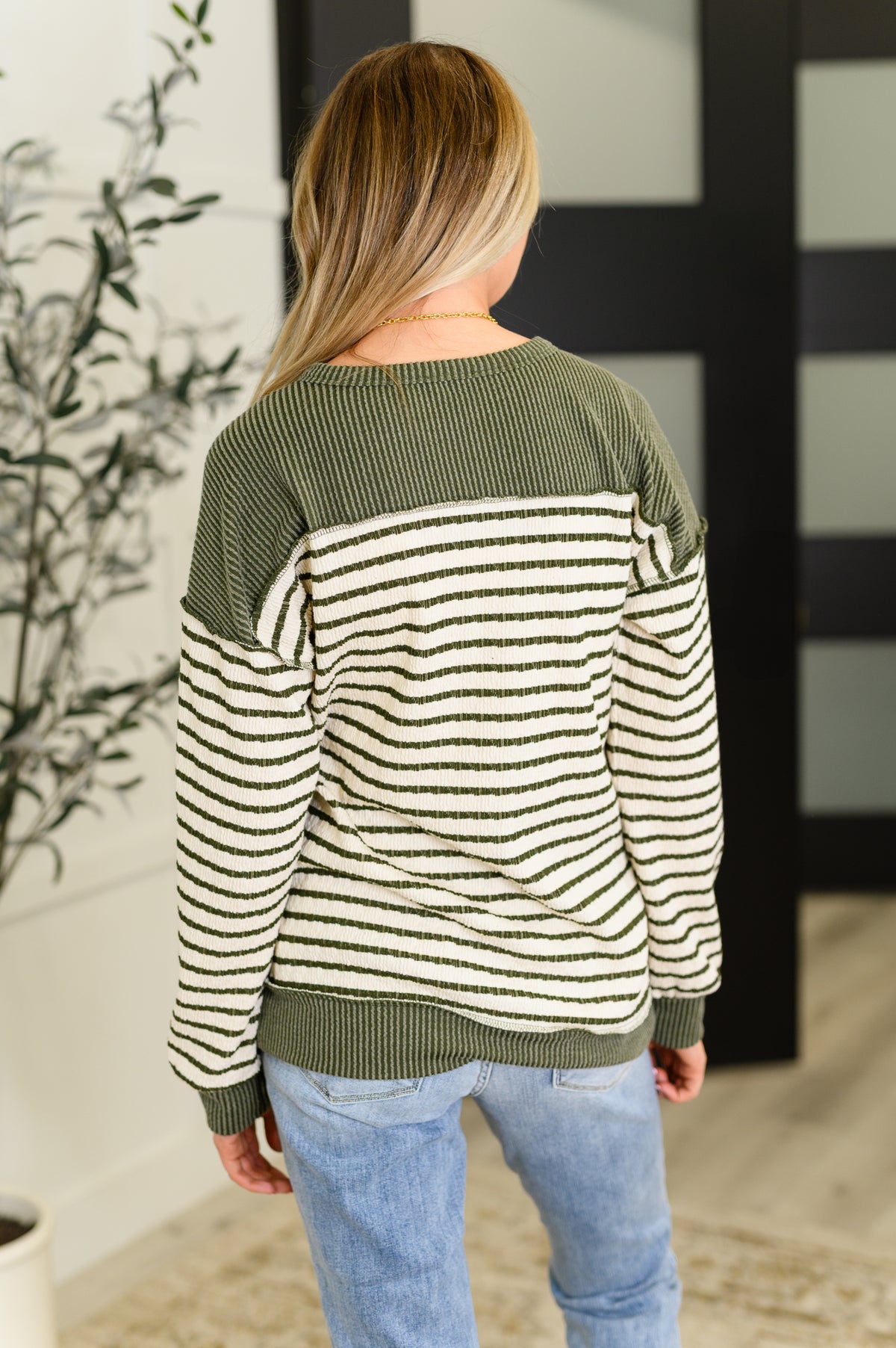 Timeless Lines Contrast Henley Top - 8/26/2025