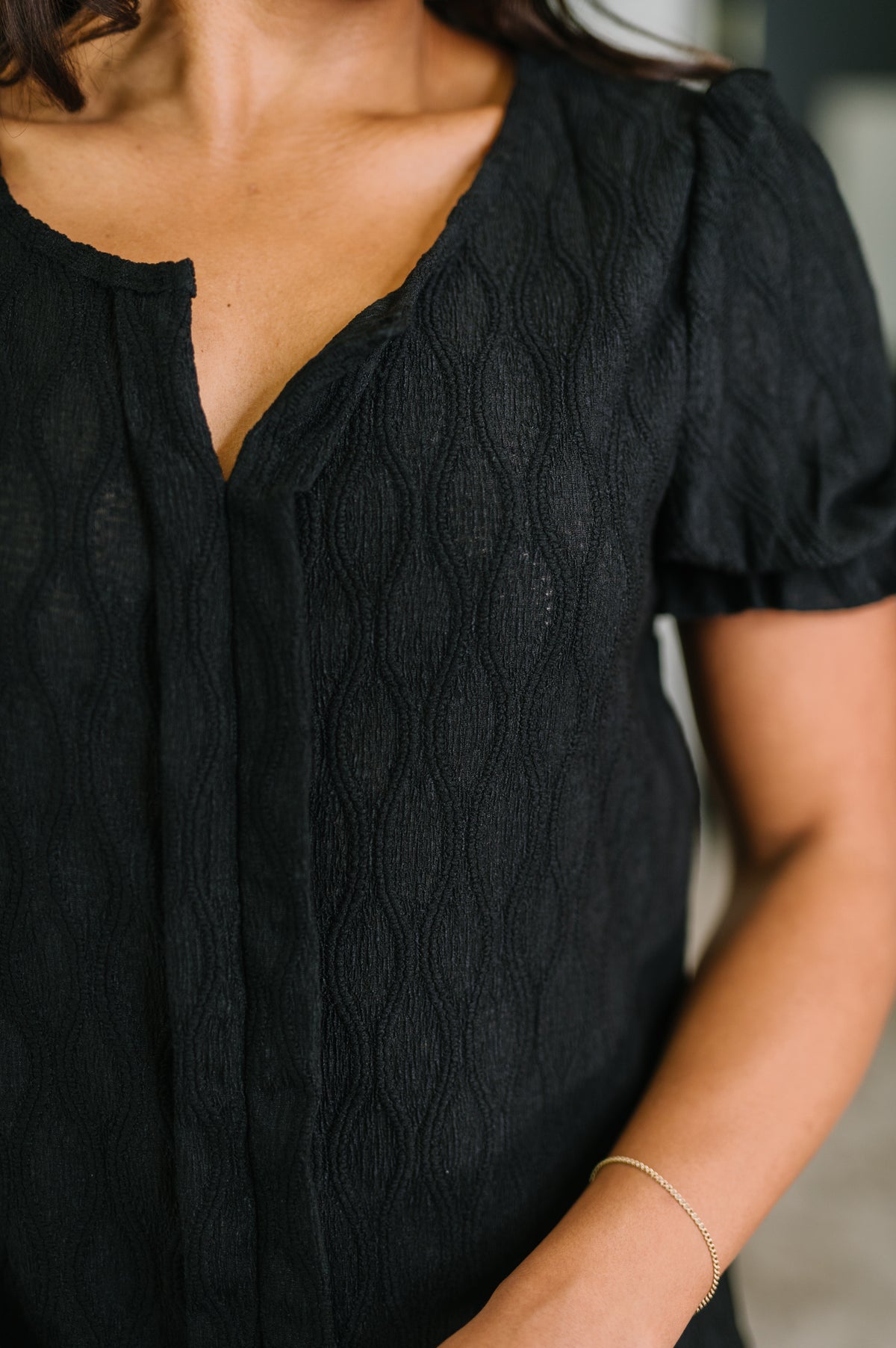 To Call My Own Textured Blouse in Black - 5/8/2026 NEW