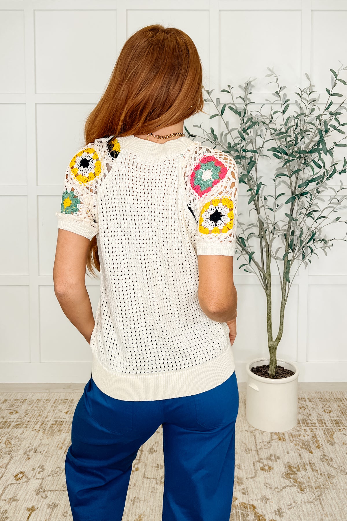 To Grandma's House Crochet Accent Top - 5/6/2025