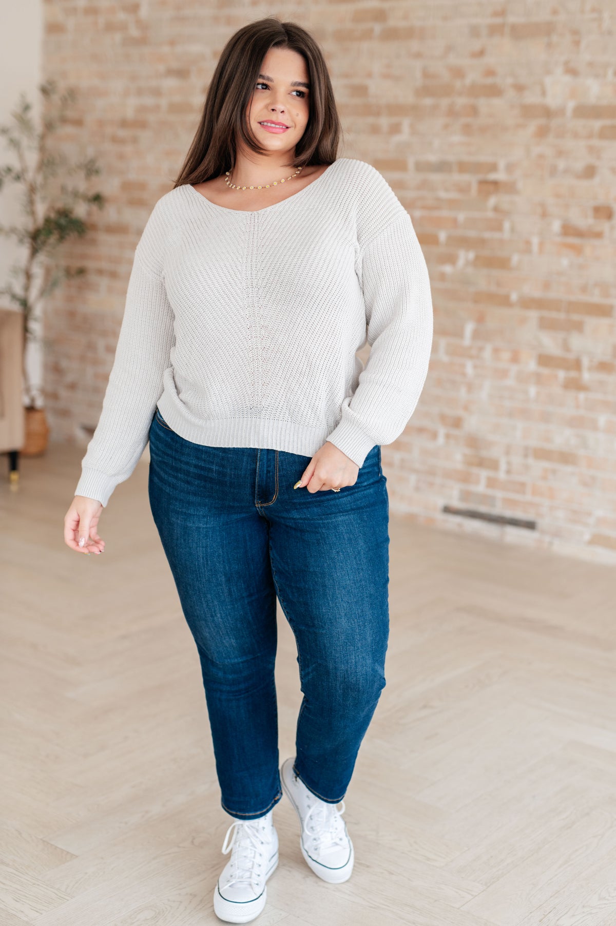 Told You So Ribbed Knit V Neck Sweater - 10/23/2026