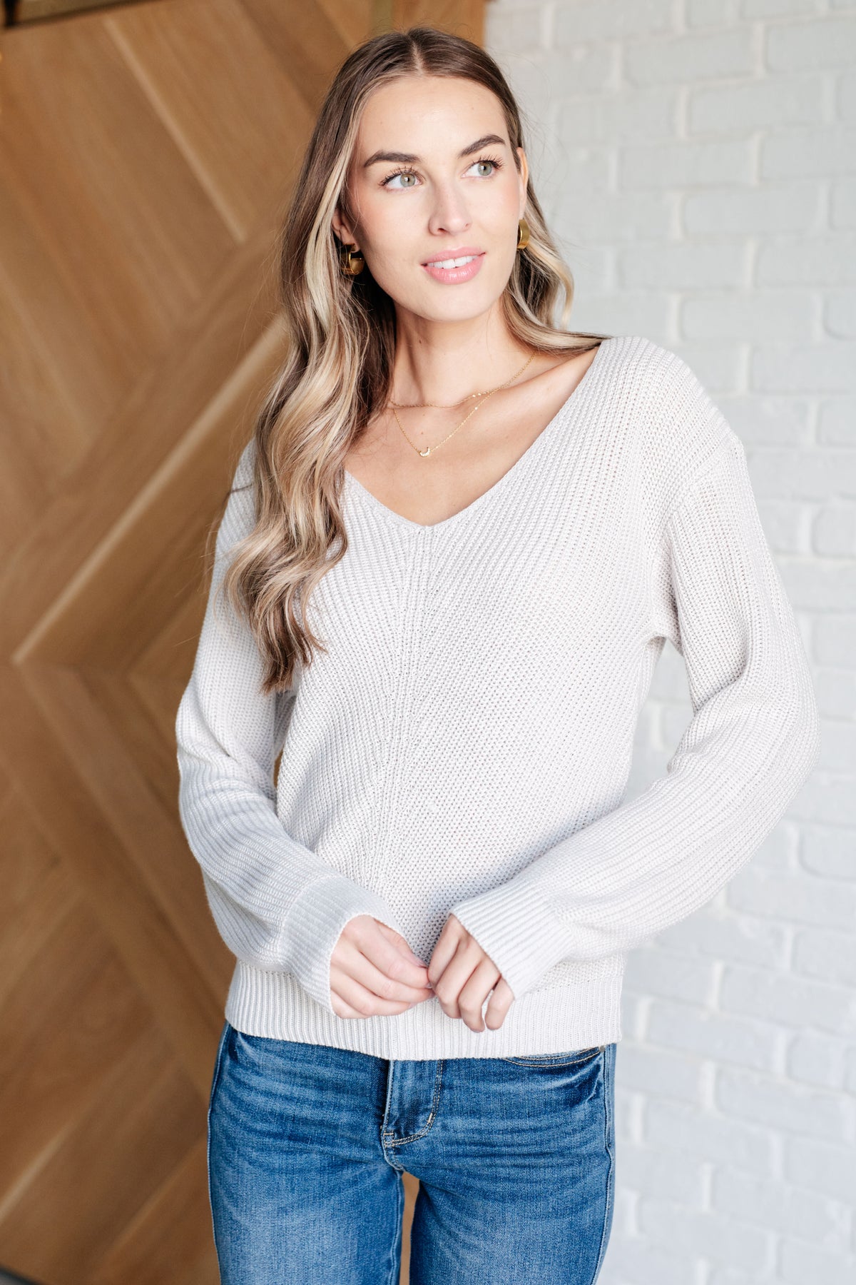 Told You So Ribbed Knit V Neck Sweater - 10/23/2026