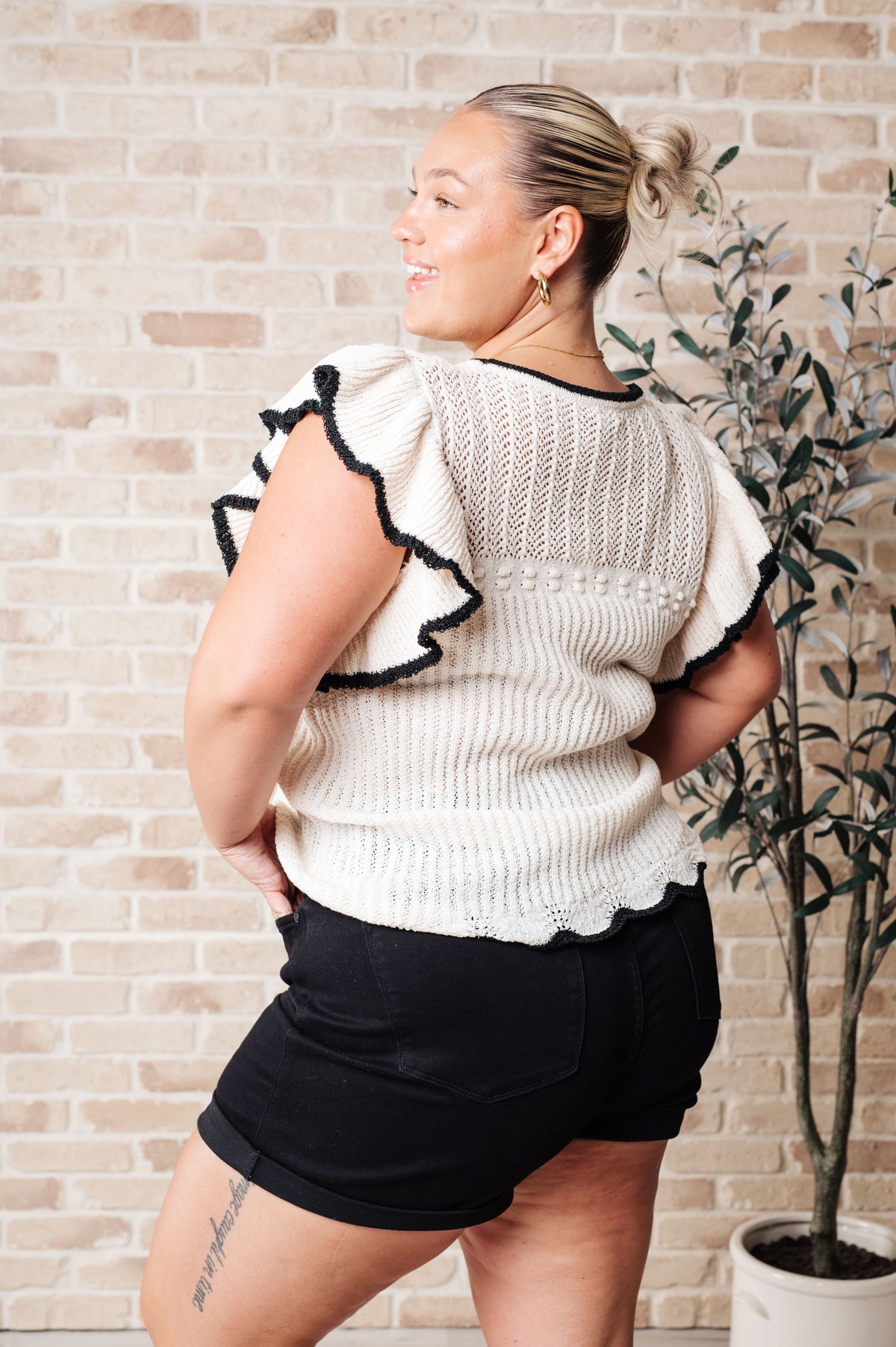 Too Sweet Flutter Sleeve Knit Top - 6/12/2025