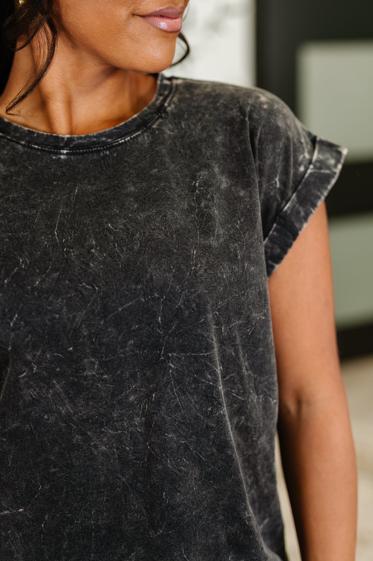 Top That Mineral Wash Tee in Ash Black - 6/11/2025