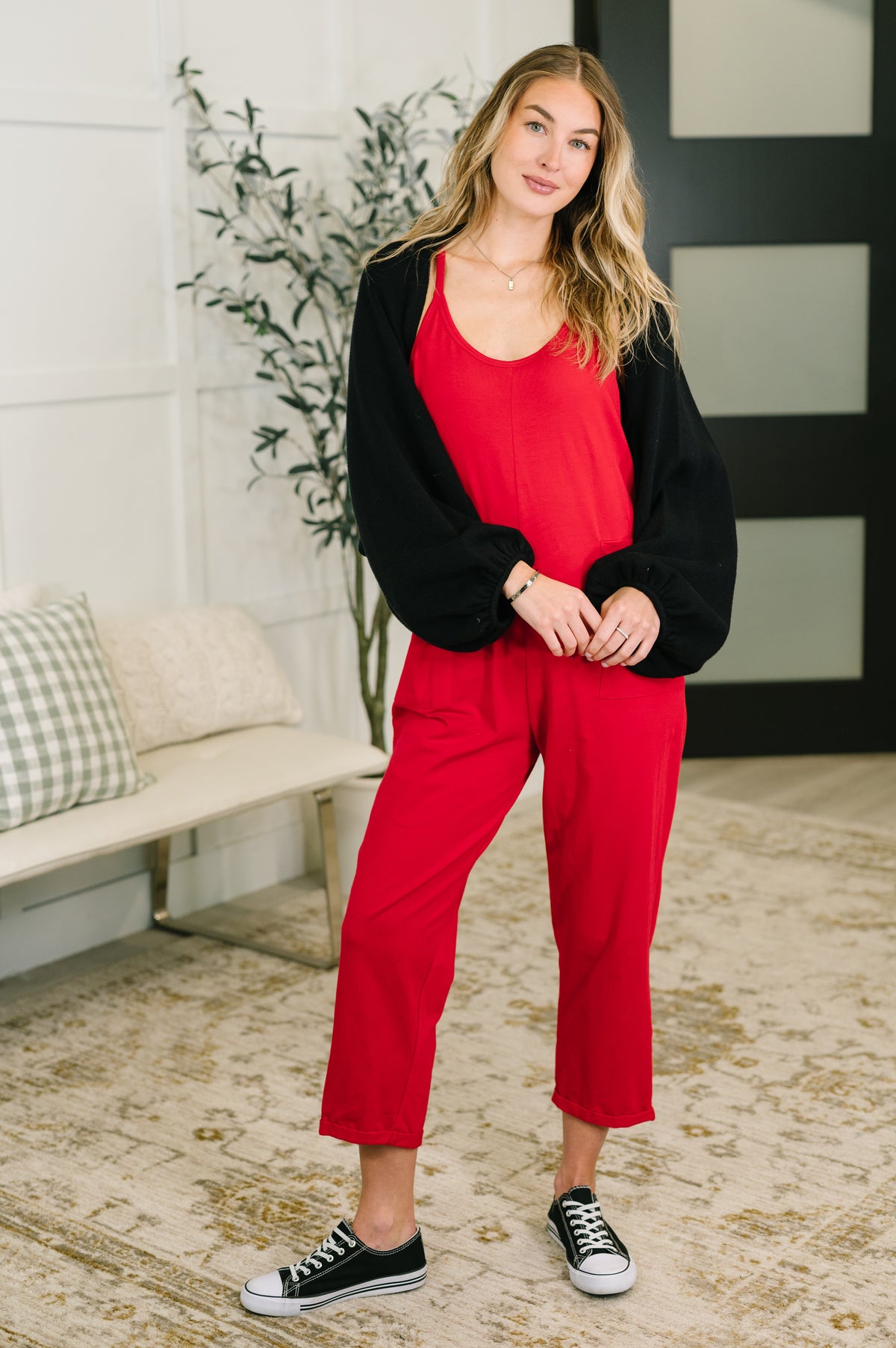 Totally Me Spaghetti Strap Jumpsuit Ruby - 5/20/2026