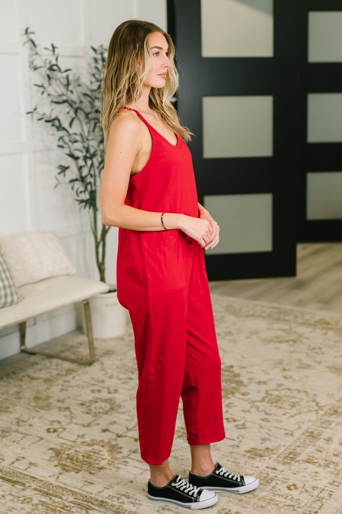 Totally Me Spaghetti Strap Jumpsuit Ruby - 5/20/2026