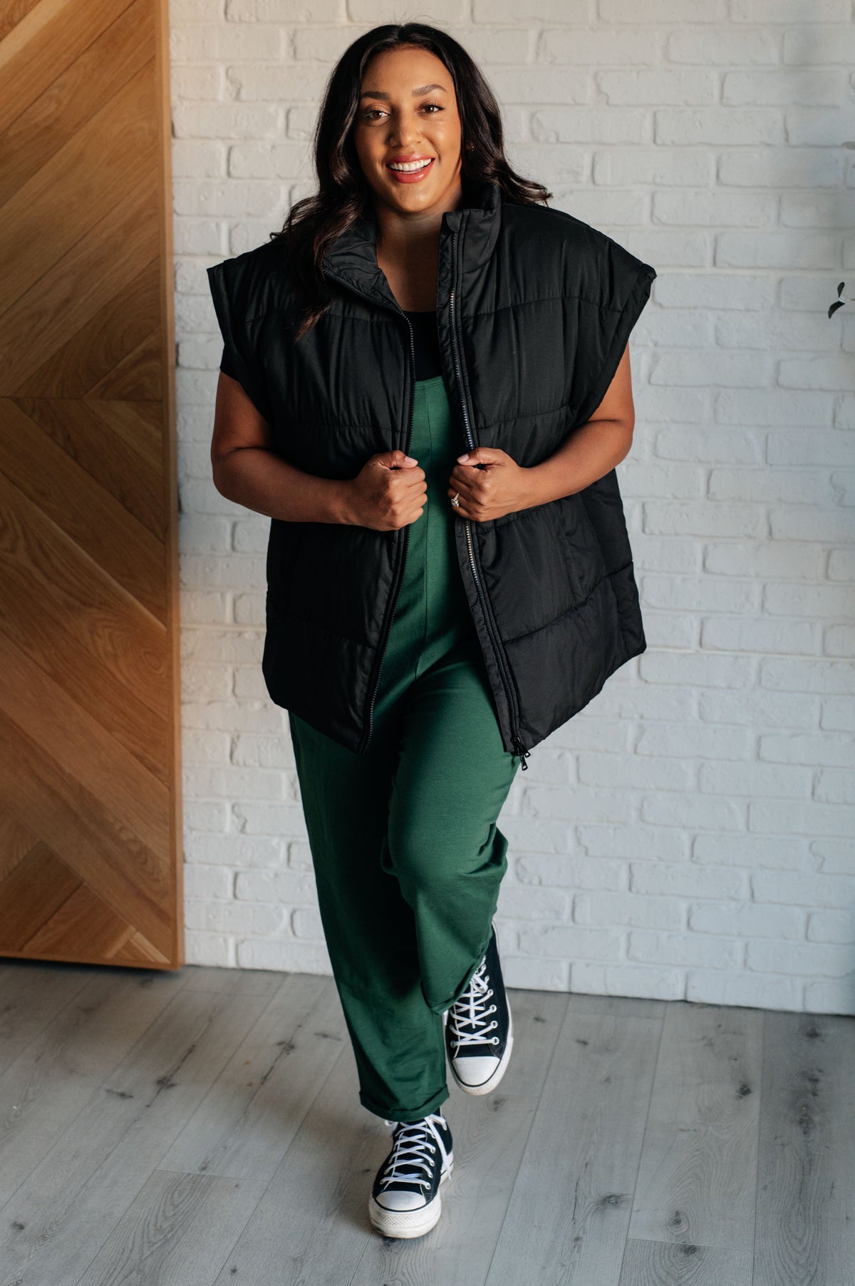 Totally Me Spaghetti Strap Jumpsuit in Dark Green - 11/13/2024