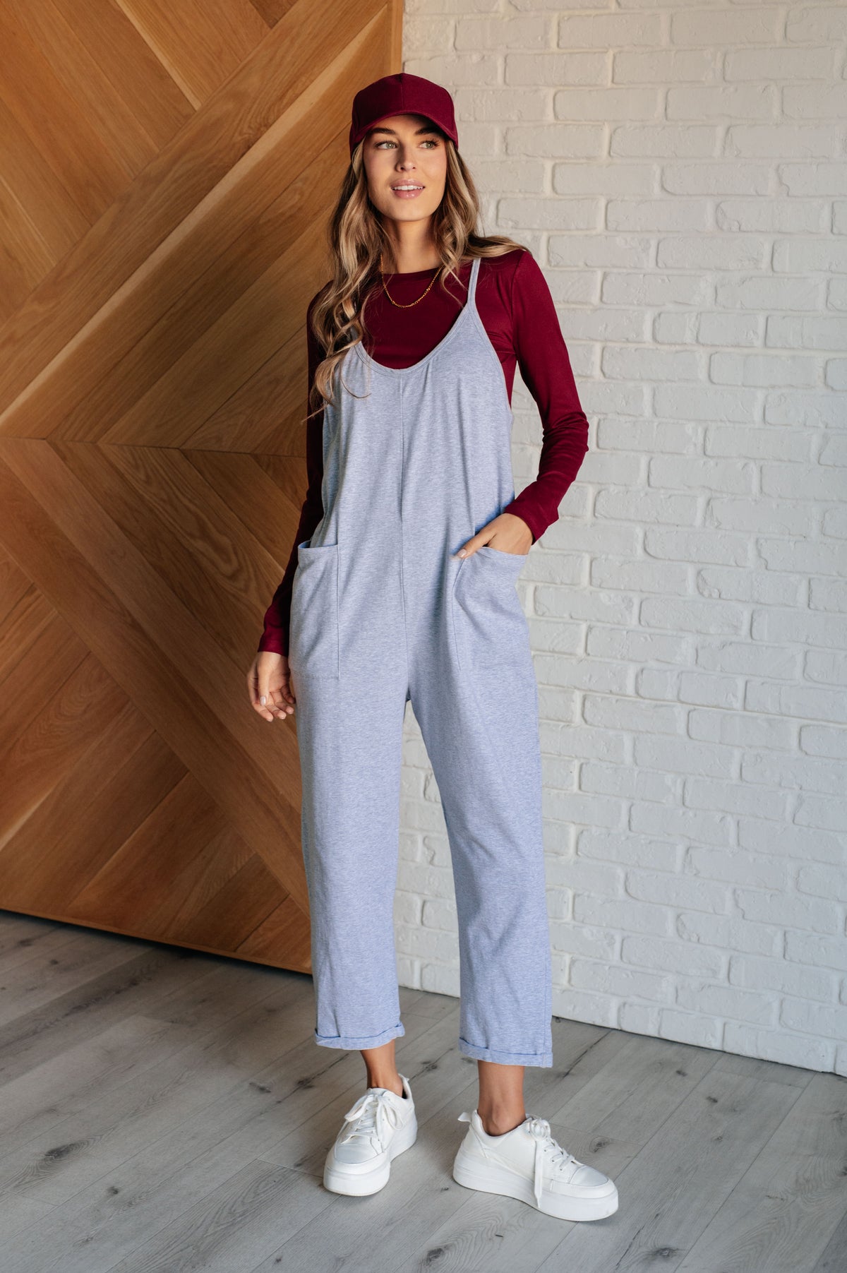 Totally Me Spaghetti Strap Jumpsuit in Heather Grey - 11/13/2024