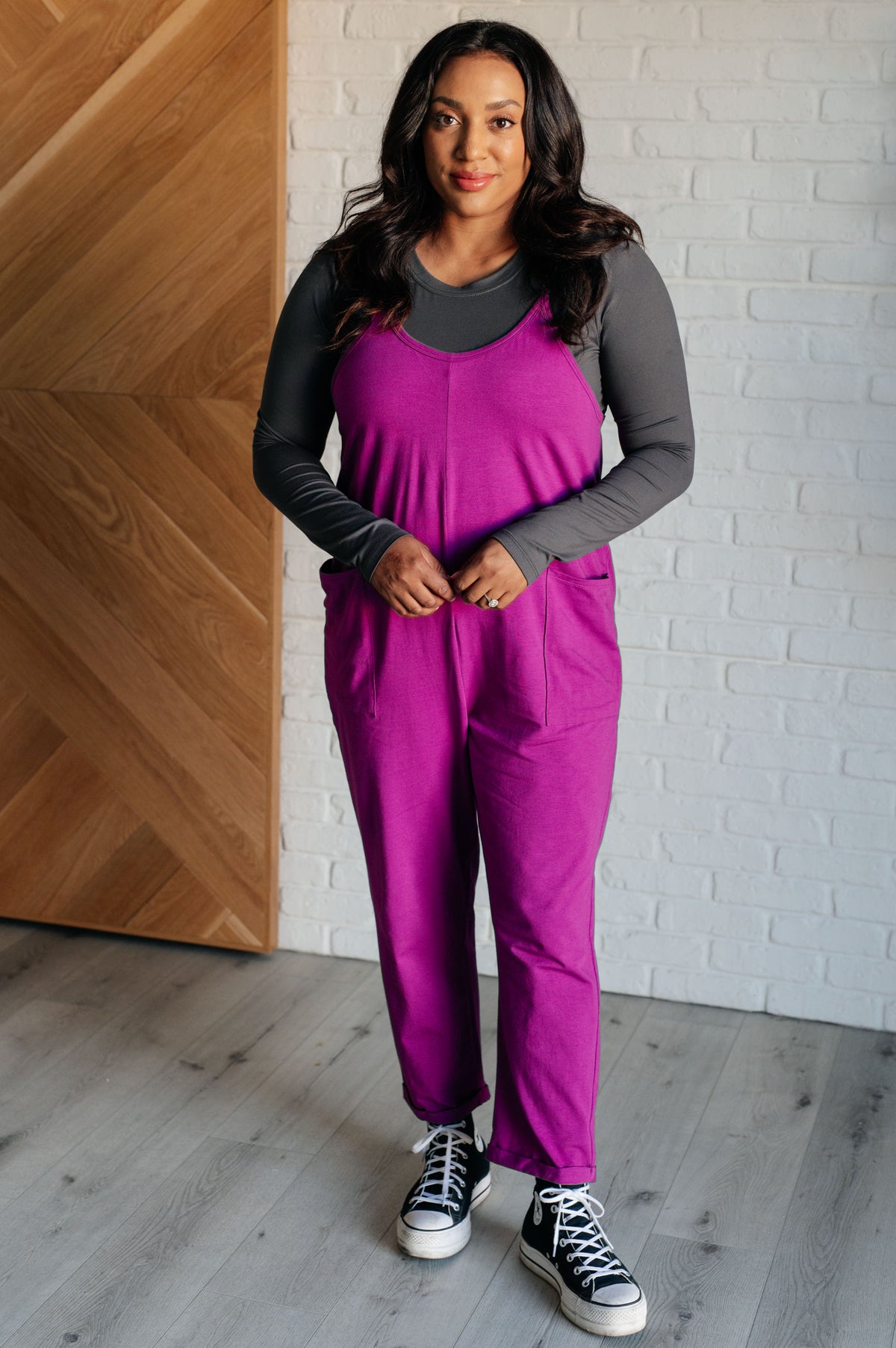 Totally Me Spaghetti Strap Jumpsuit in Light Plum - 11/13/2024