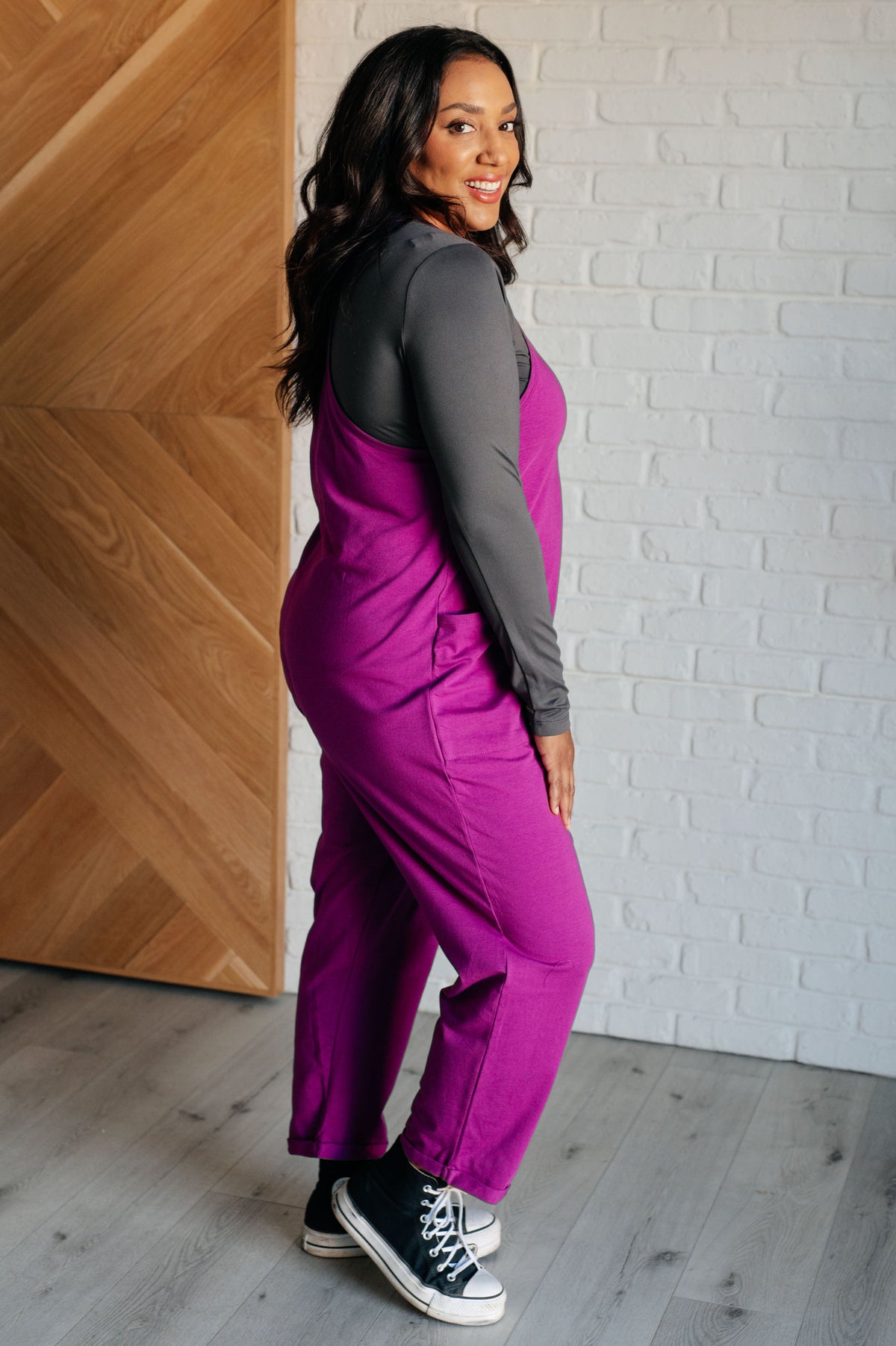 Totally Me Spaghetti Strap Jumpsuit in Light Plum - 11/13/2024