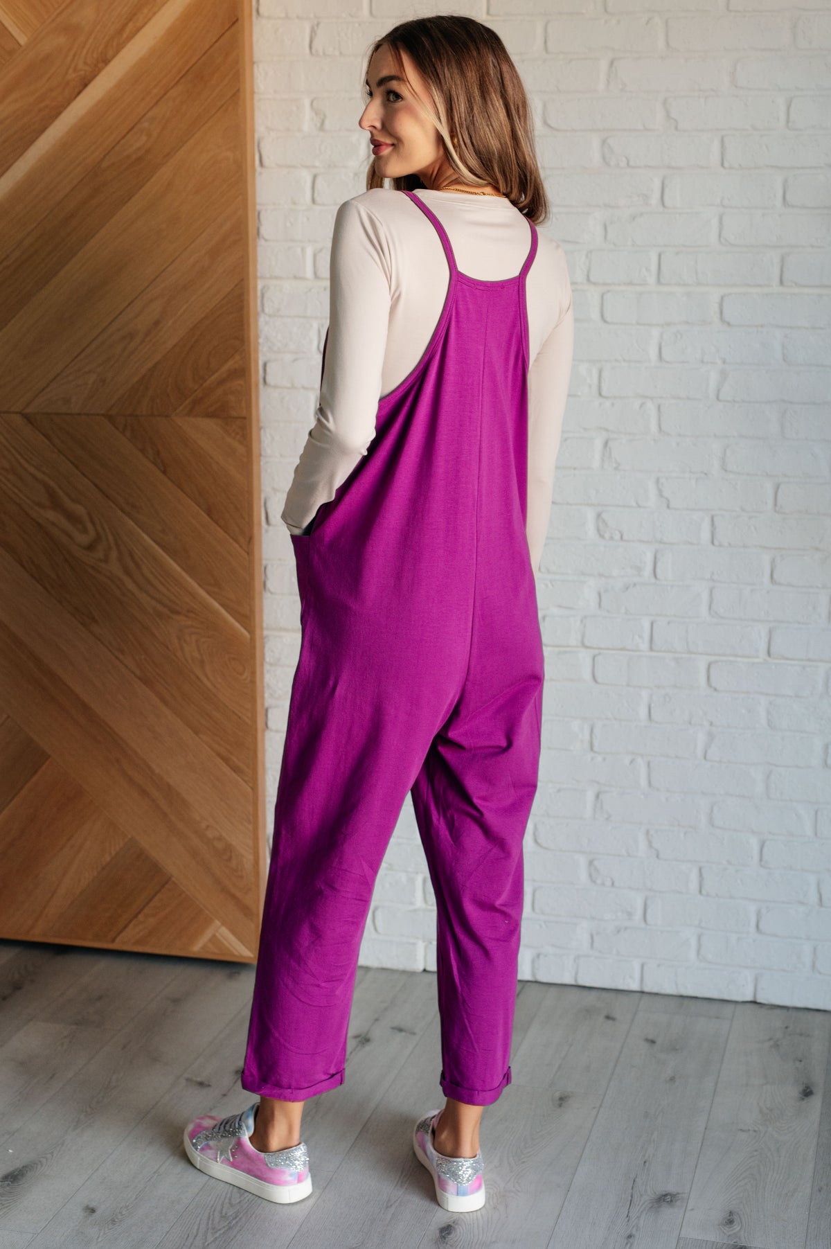 Totally Me Spaghetti Strap Jumpsuit in Light Plum - 11/13/2024