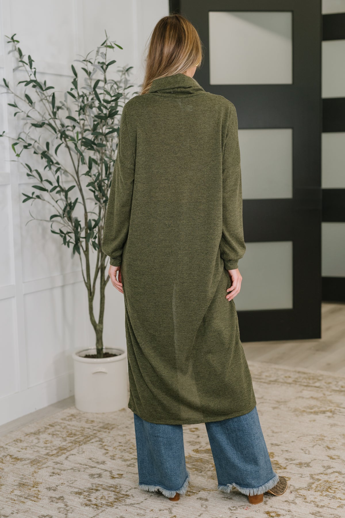 Travel City Scape Turtle Neck Tunic in Olive - 11/11/2025