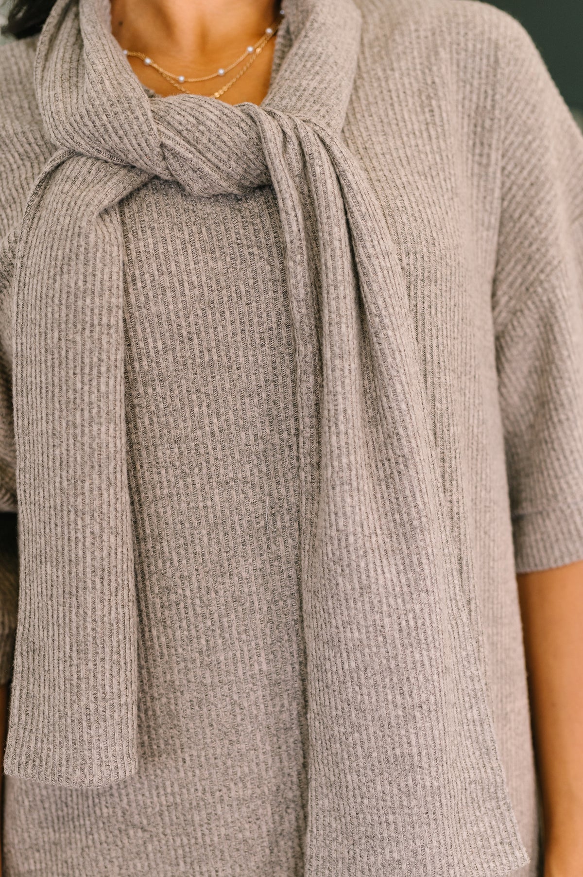 Travel Envy Ribbed Knit Dress in Light Coco - 10/21/2025