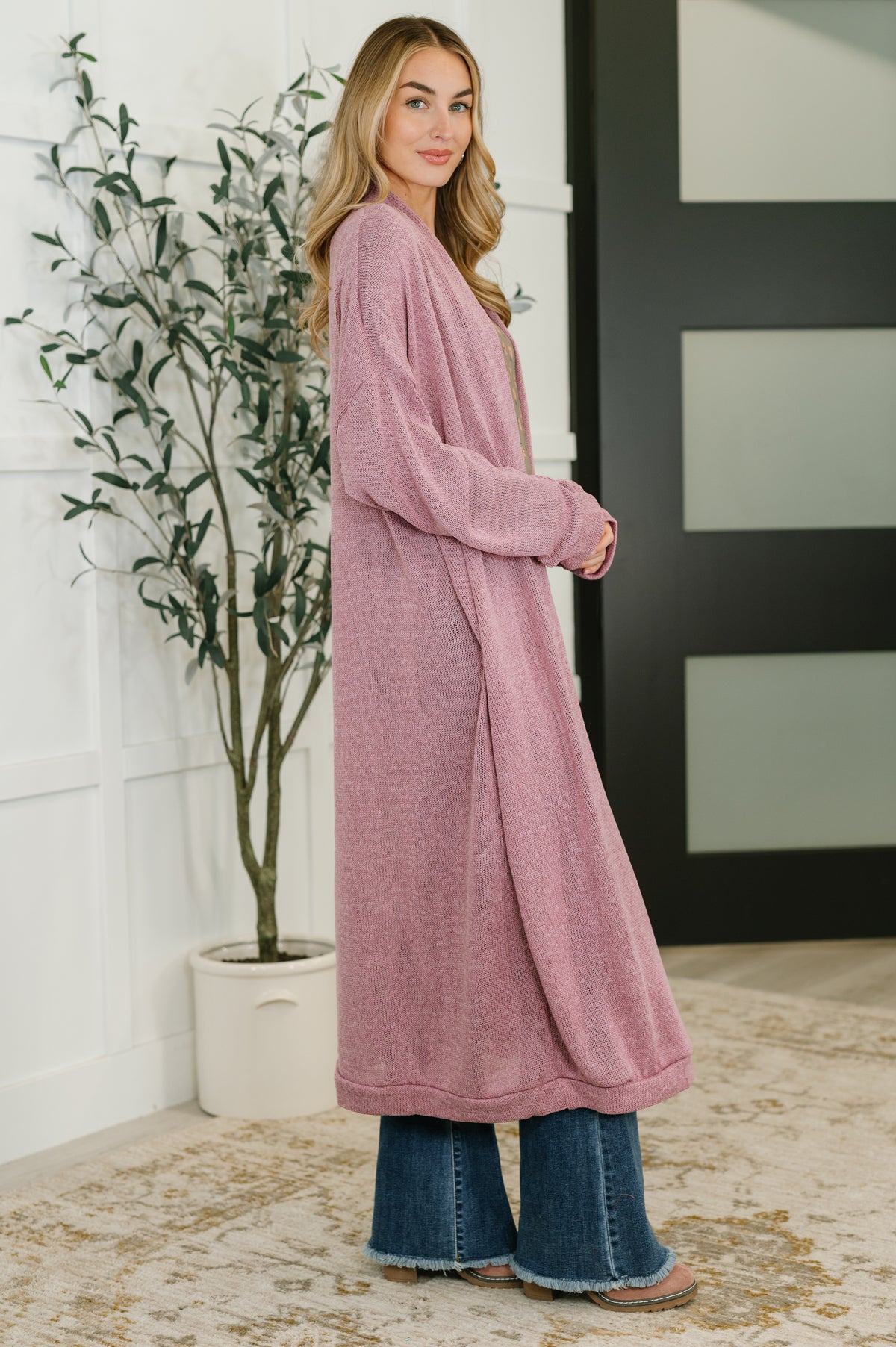 Travel Hideaway Open Front Cardigan in Cashmere Rose - 11/4/2025