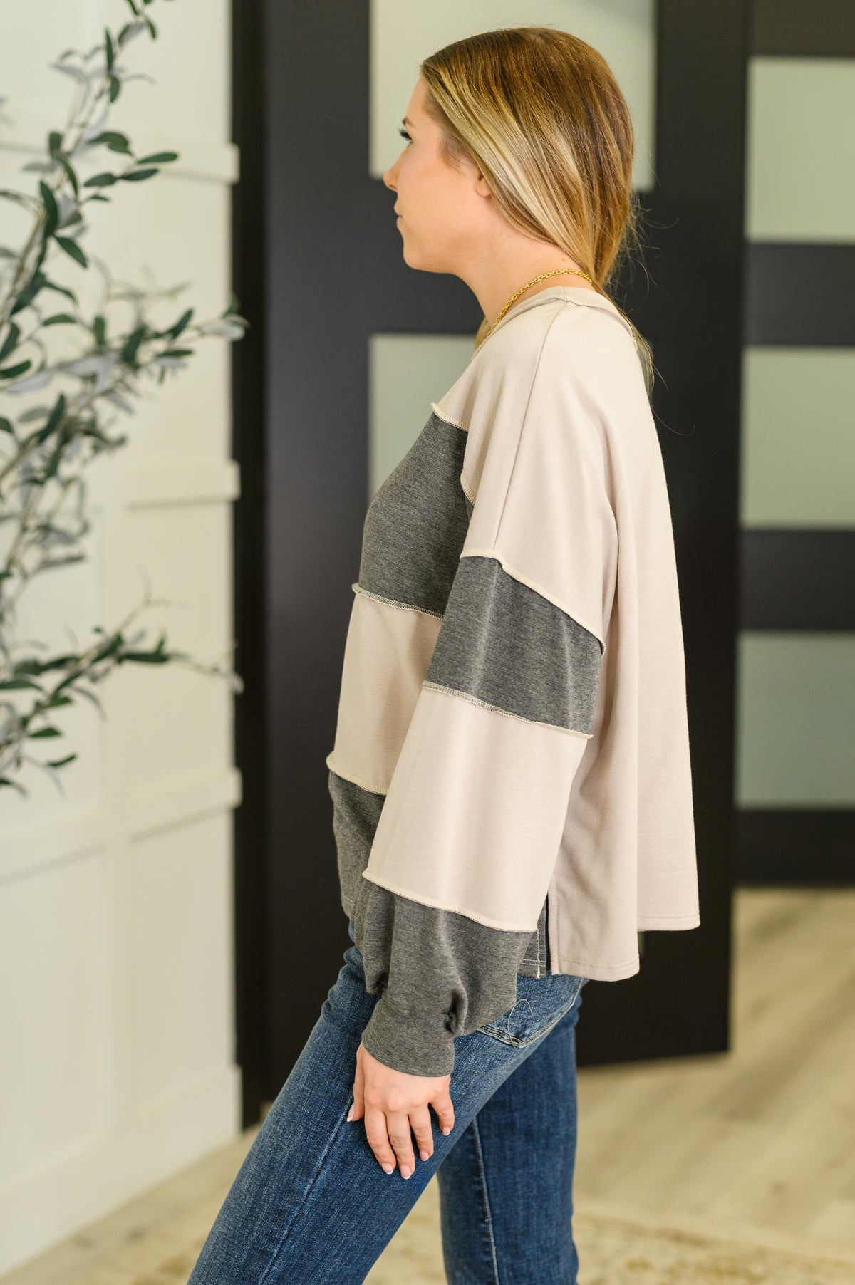 Two-Tone Take Drop Shoulder Top - 8/26/2025