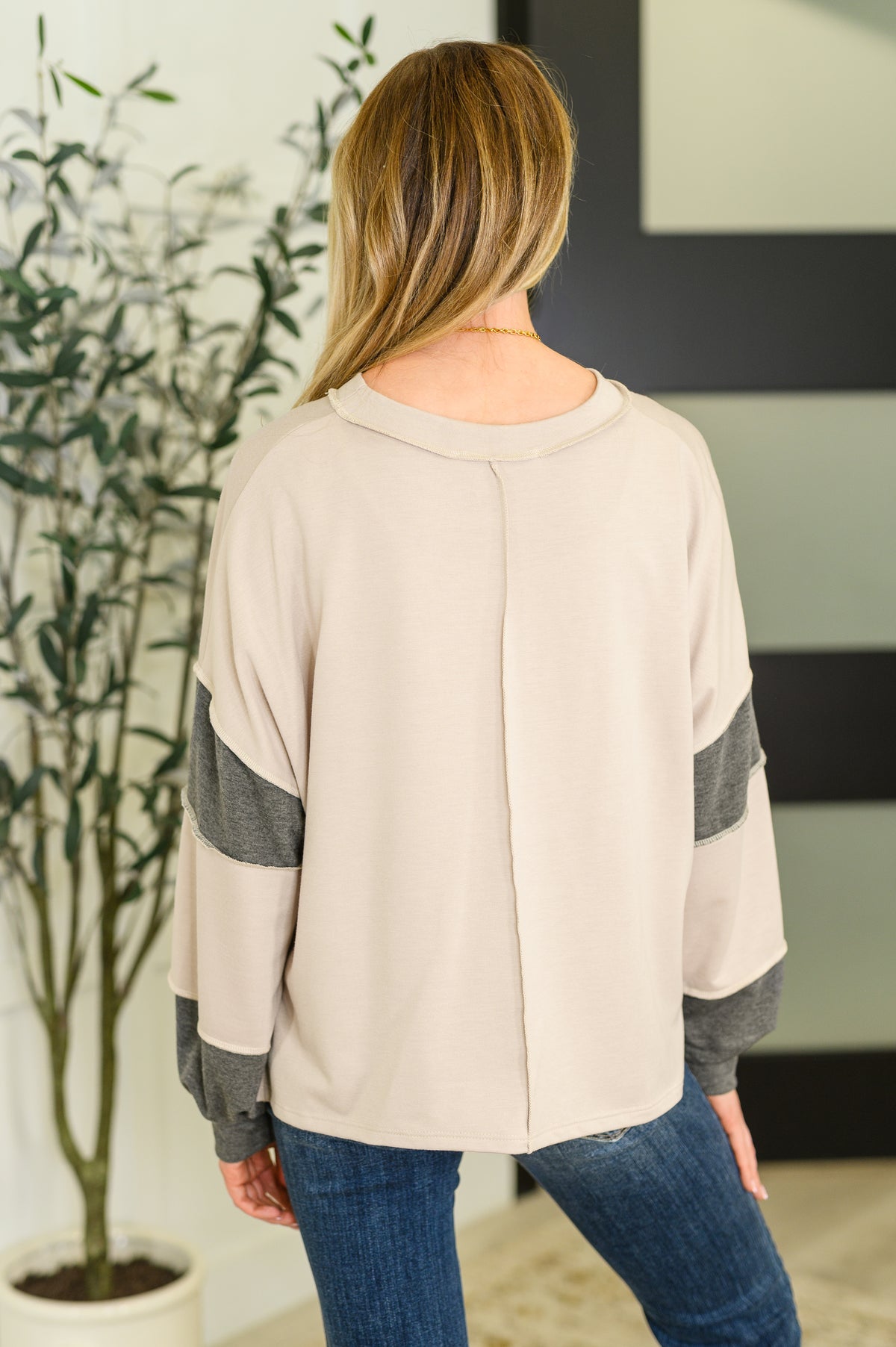 Two-Tone Take Drop Shoulder Top - 8/26/2025