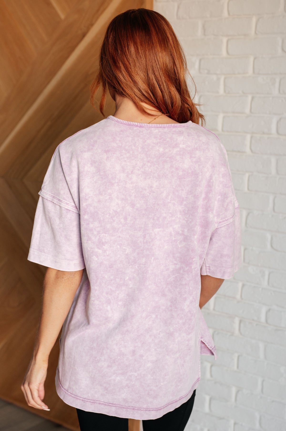 Unbothered Mineral Wash Top in Orchid Petal - 12/19/2024