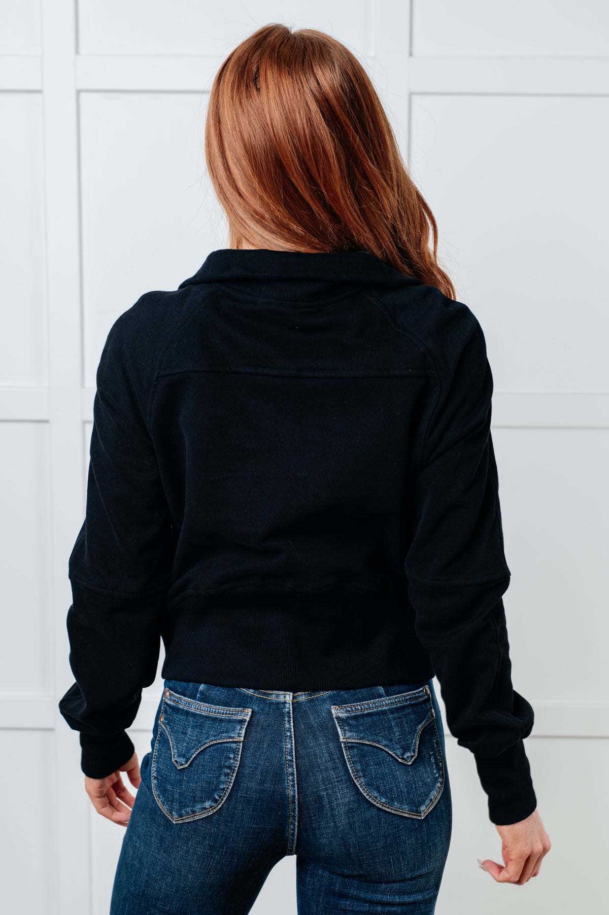 Under Her Spell Half Zip Pullover in Black - 11/26/2024