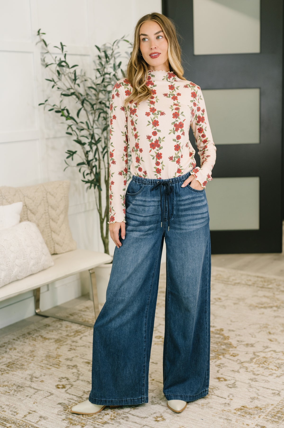 Under My Impression High Neck Floral Top - 9/11/2026