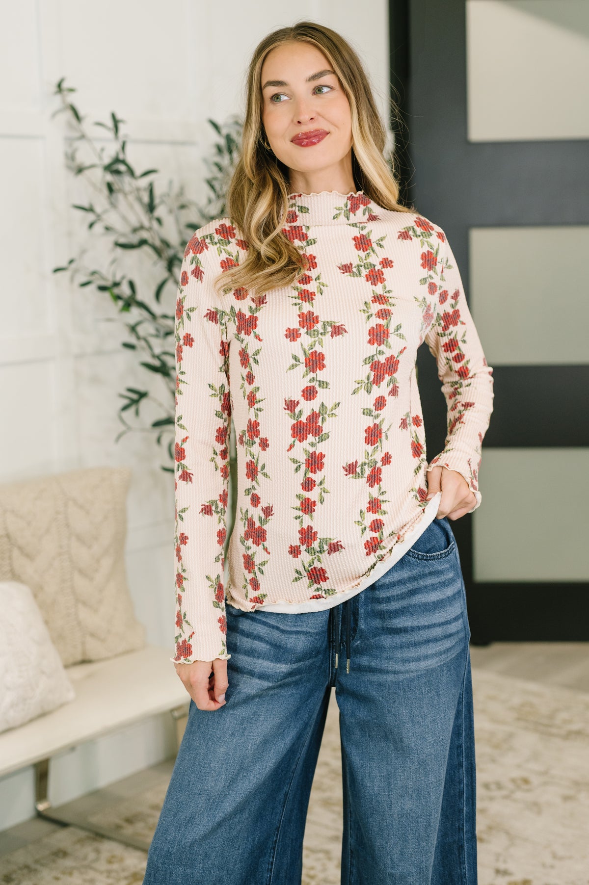 Under My Impression High Neck Floral Top - 9/11/2026