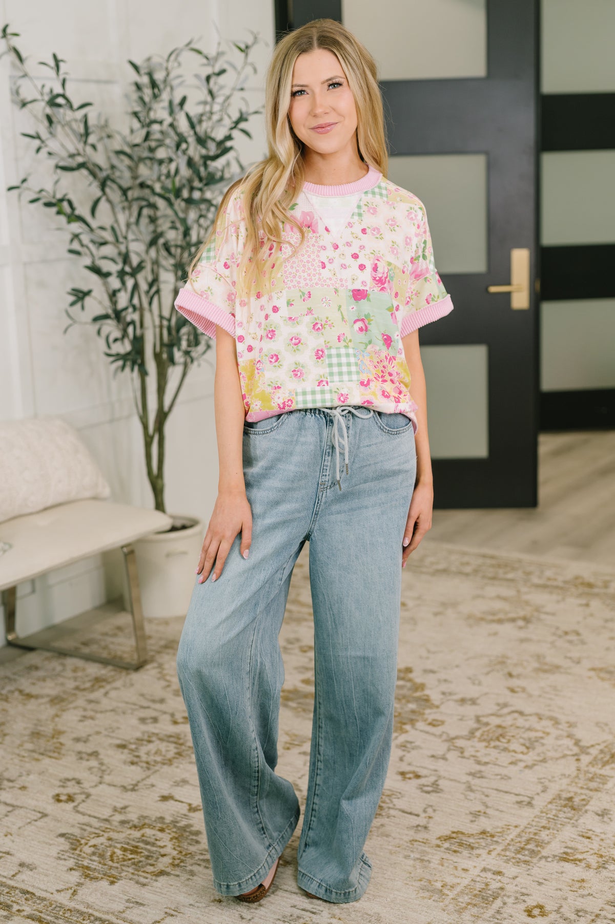 Until Tomorrow Patchwork Relaxed Tee - 6/19/2026