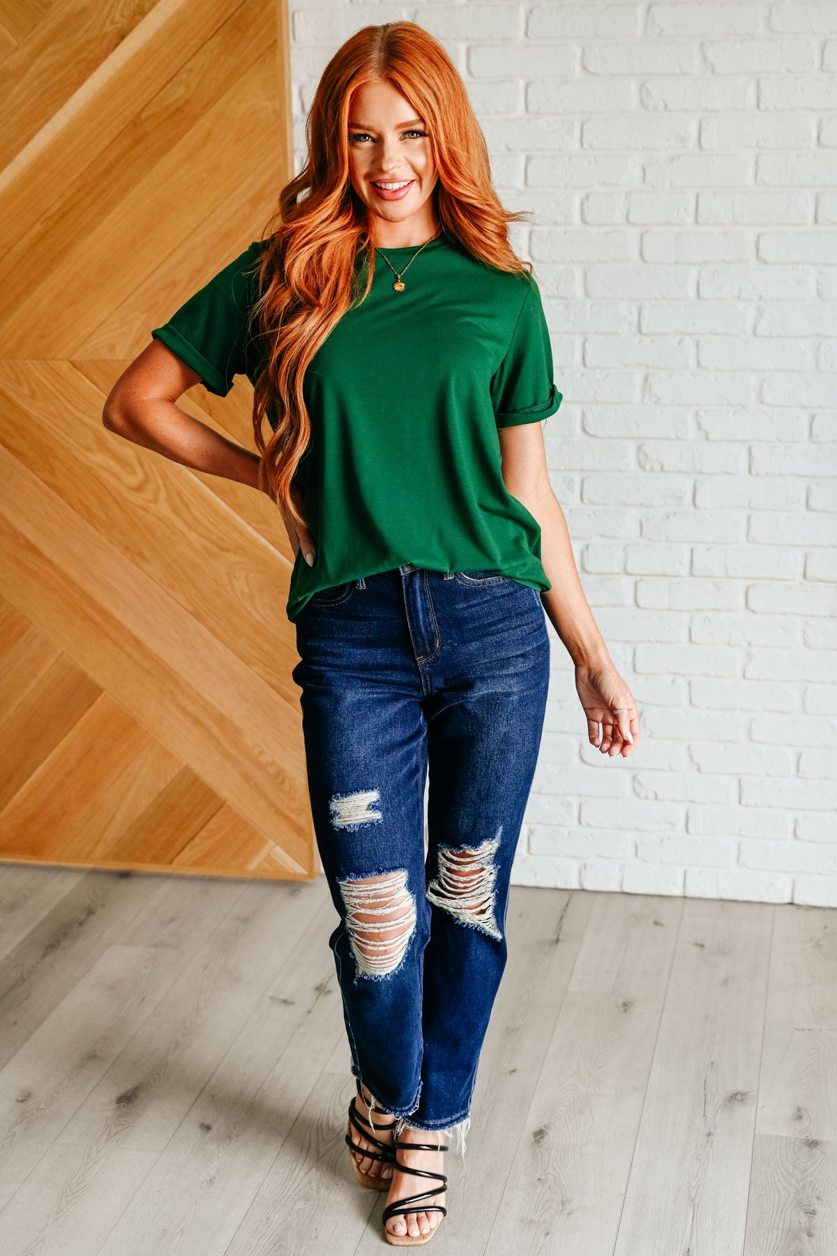 Uptown Crew T-Shirt in Green - 5/15/2025